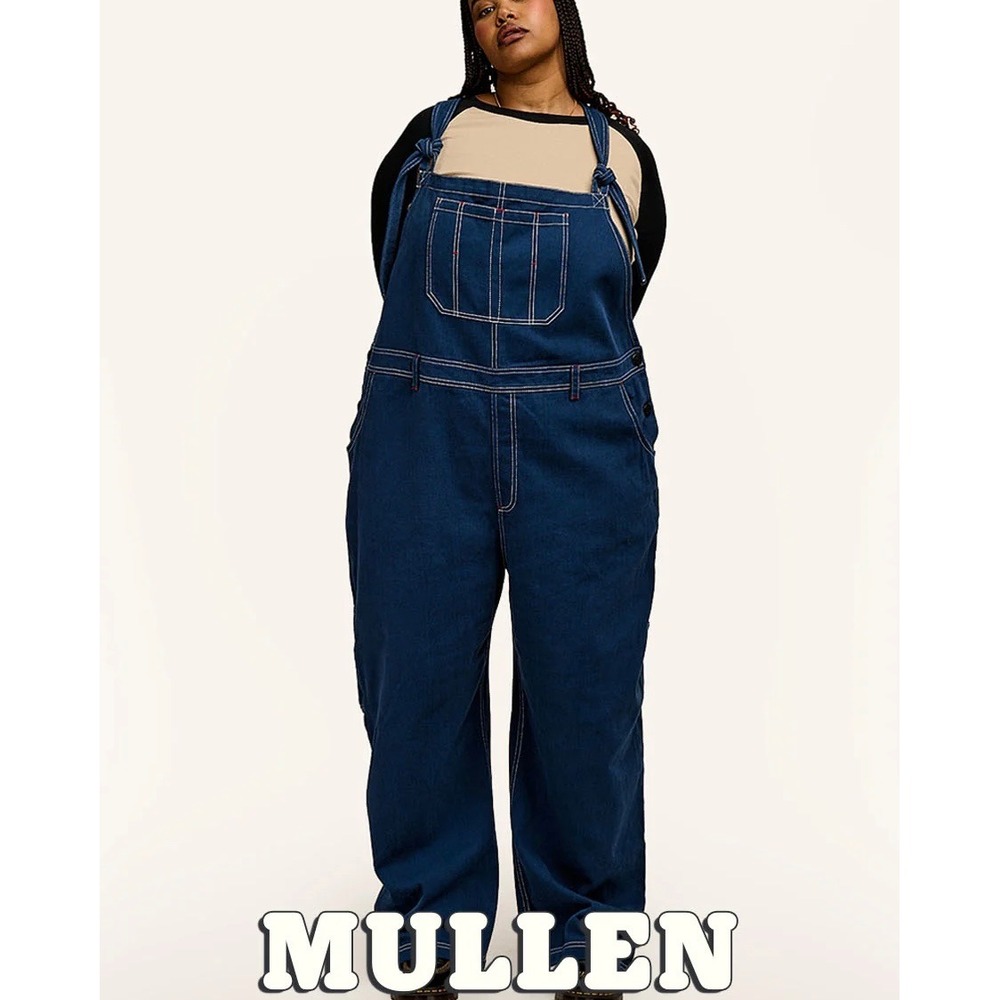 Lucy & Yak Blue Mullen Skater Baggy Overalls Dungarees 16 Wide-Leg Oversized